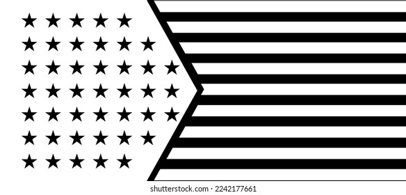 USA National United States Flag black and white Background Design 292 Wallpaper Vector