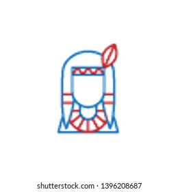 USA, native American icon. Element of USA culture icon. Thin line icon for website design and development, app development. Premium icon