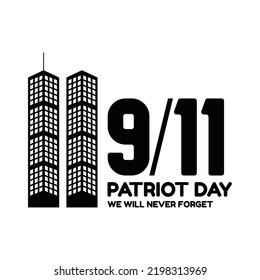 USA Never Forget September 11, 2001. Vector conceptual illustration for Patriot Day USA