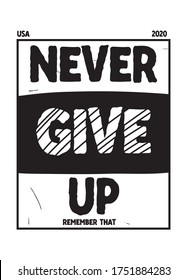 usa never give up,t-shirt design fashion vector