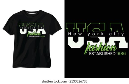 USA New York city minimalist typography t shirt design