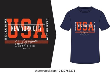 USA new york city t shirt design