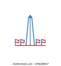 USA, obelisk icon. Element of USA culture icon. Thin line icon for website design and development, app development. Premium icon