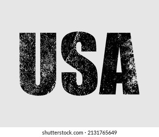 USA Paint Splash Effect Text. United States of America US Word Textured Wording Design Icon Sign Symbol. EPS Vector Illustration.