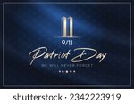 Usa Patriot day 9.11, plane crash social media design. Nine eleven twin tower vector. we will never forget.