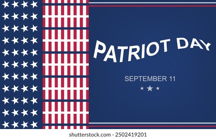 USA Patriot Day Vector Illustration with United States Flag