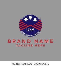 USA patriot logo. Abstract American flag icon. United States of America patriot icon.company logo design for entrepreneur and business.