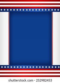USA patriotic 4th of july design background / frame