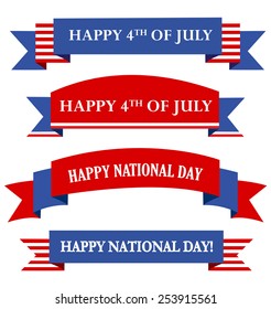 USA patriotic 4th of July design with stars and stripes 