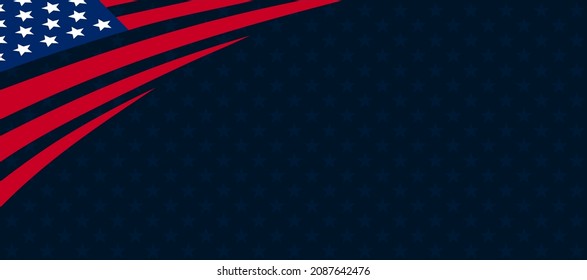 USA patriotic banner background. Vector EPS10.