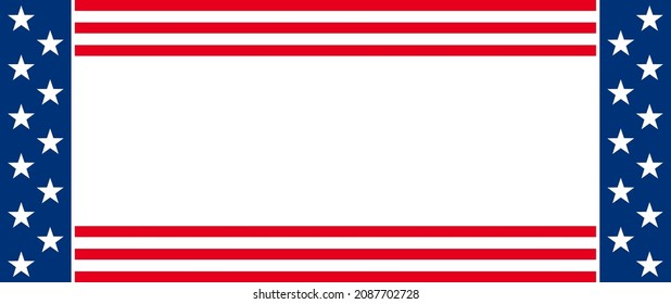 USA patriotic banner background. Vector EPS10.