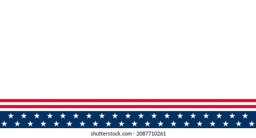 USA patriotic banner background. Vector EPS10.