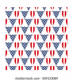 USA Patriotic design with the stars and stripes The idea for the design on July 4, veterans Day or national holiday Flag USA Seamless pattern for 4th of July or Veterans Day Vote winner