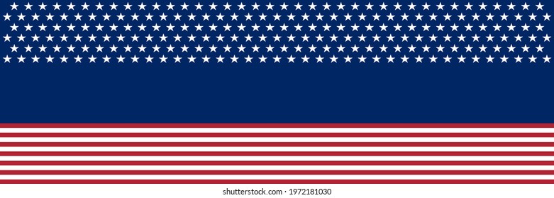 usa patriotic panoramic vector background or template