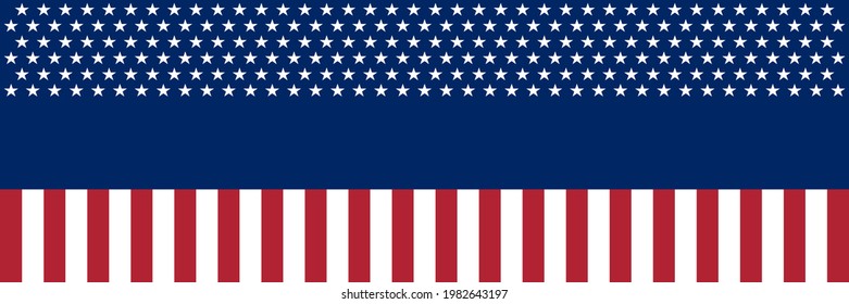 usa patriotic panoramic vector background or template