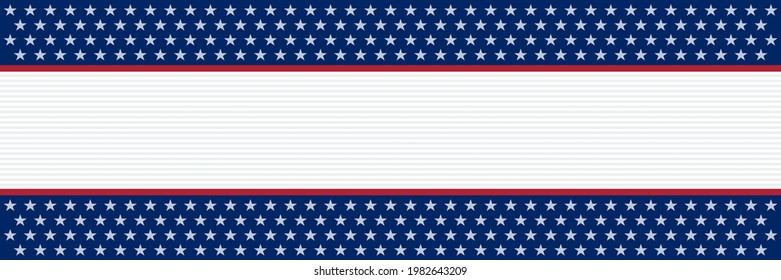 usa patriotic panoramic vector background or template