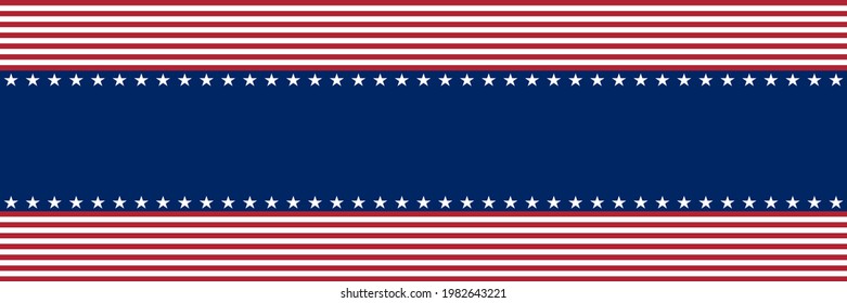 usa patriotic panoramic vector background or template
