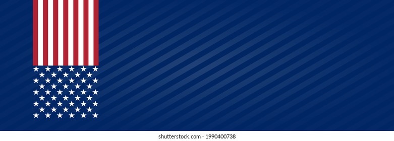 usa patriotic panoramic vector background or template