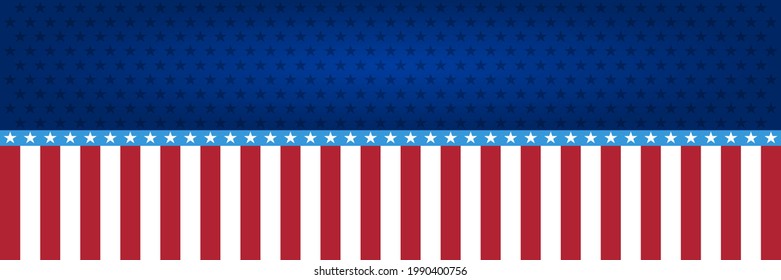 usa patriotic panoramic vector background or template