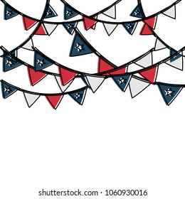 USA pennants frame