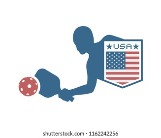 USA pickleball symbol