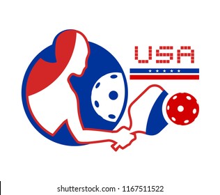 USA pickleball symbol