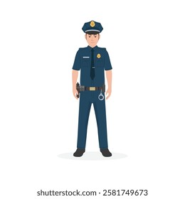 USA Police officer vector illustration