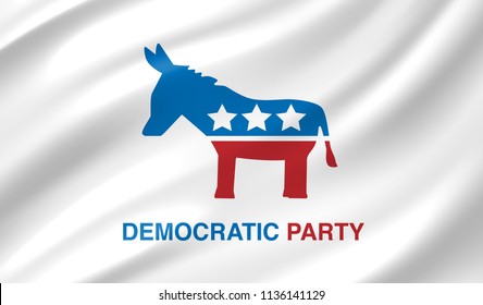 USA political democrats party flag