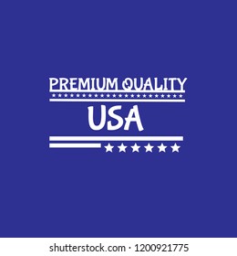 USA premium quality badge. premium quality package label. vintage stamp