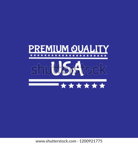 USA premium quality badge. premium quality package label. vintage stamp