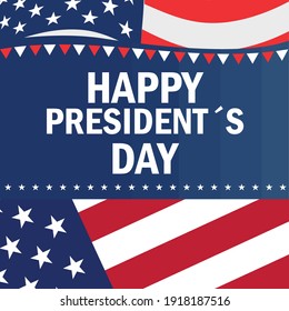 USA President day poster. 15 February. Vector illustration