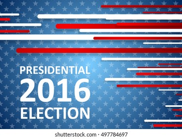 USA Presidential Election 2016 brochure template. Vector background