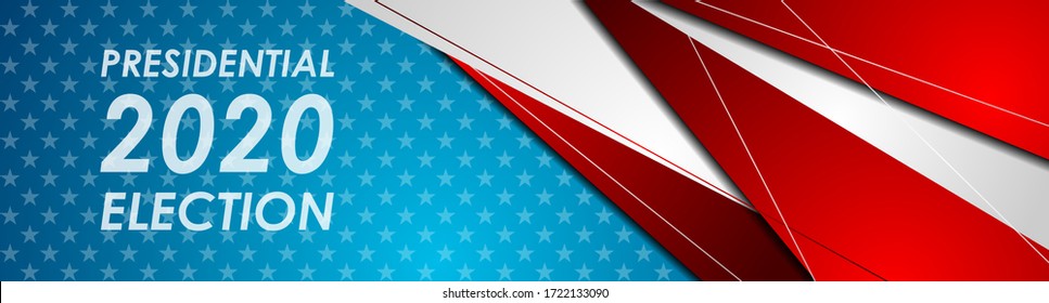 USA Presidential Election 2020 abstract background. Vector american banner design