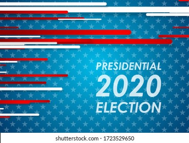 USA Presidential Election 2020 abstract geometric background. Vector american design