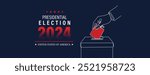 USA Presidential Election 2024 vector illustration. Poster, card, banner and background.