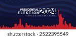 USA Presidential Election 2024 vector illustration. Poster, card, banner and background.