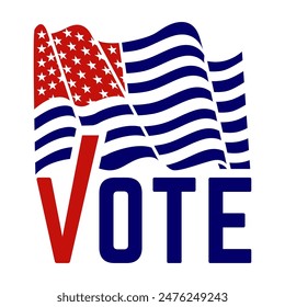 USA Presidential Election vote clipart template vector design.