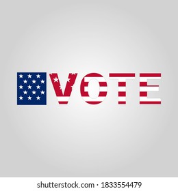 USA Presidential Election Vote Poster Design vector template