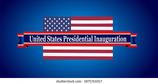 USA Presidential Inauguration Day on January 20th 2021 vector banner.