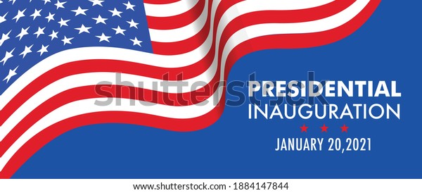 USA Presidential Inauguration Day on January 20th 2021\
vector banner. 