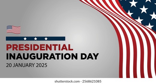 USA Presidential Inauguration Day Vector Illustration January 20 2025 with USA Flag. Day of Patriotic Presidential Inauguration United States of America