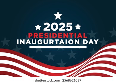 USA Presidential Inauguration Day Vector Illustration January 20 2025 with USA Flag. Day of Patriotic Presidential Inauguration United States of America