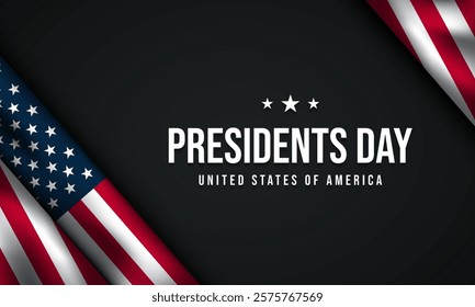 USA Presidents Day Banner Design for Celebration. Vector Illustration.