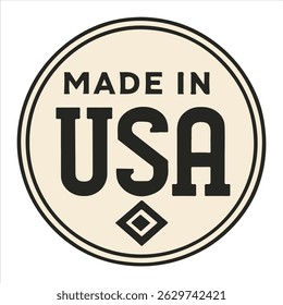 USA Product Label Emblem Design for Packaging and Marketing Materials