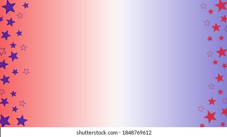 USA red and blue stars vector background. Patriotic United States of America national concept vector design, red, white & blue colors star pattern, Independence, election, Memorial day, July 4th