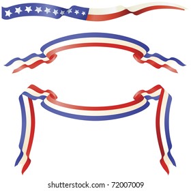 USA Red White Blue Banner Flags