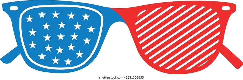 USA red white blue color flag embedded art illustration graphics for printing on 4th of july american independence day clothing items.