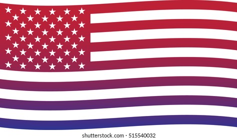 USA red-blue gradient flag