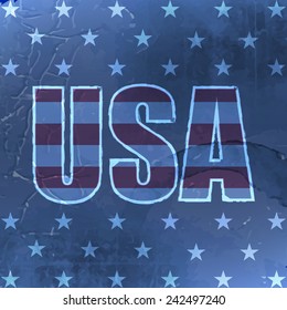 USA retro background with grunge effect for vintage design/vector illustration