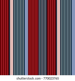 usa Retro Color fashion style seamless stripes pattern. Abstract vector background